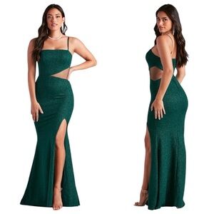 Trixxi nwt Sparkling Green Prom Dress